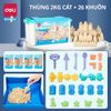  Bộ Đồ Chơi - Cát Động Lực Kèm Khuôn ( 2Kg Cát và Bàn Chơi Cát) - Deli 