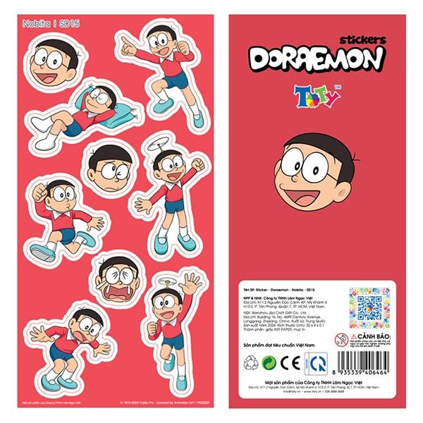 Sticker - Doraemon - Nobita - SD15 - nhanvan.vn