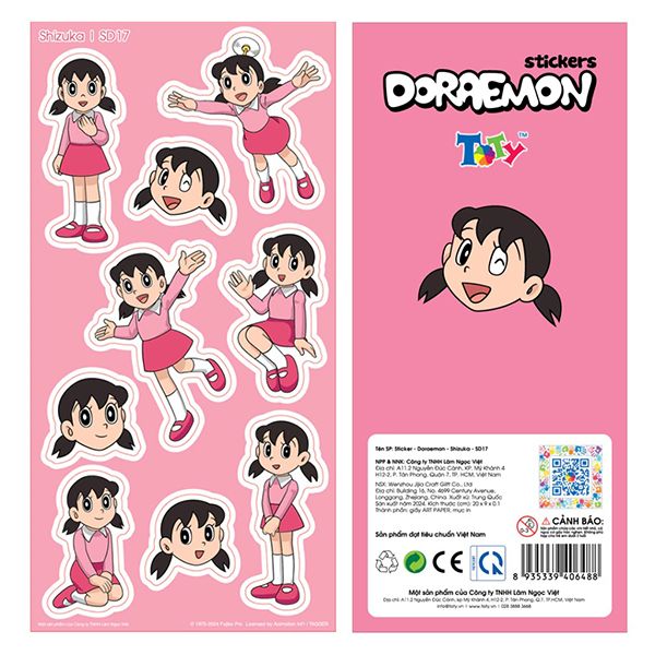 Sticker - Doraemon - Shizuka - SD17 - nhanvan.vn