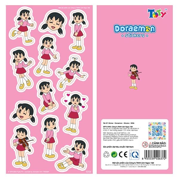  Sticker - Doraemon - Shizuka - SD06 