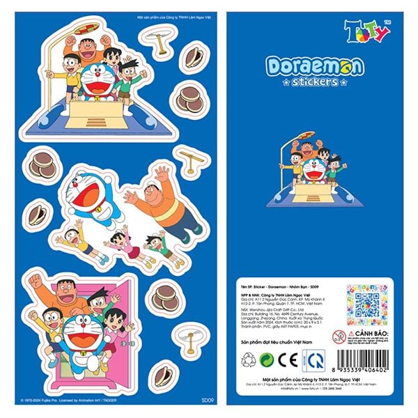  Sticker - Doraemon - Nhóm Bạn - SD09 