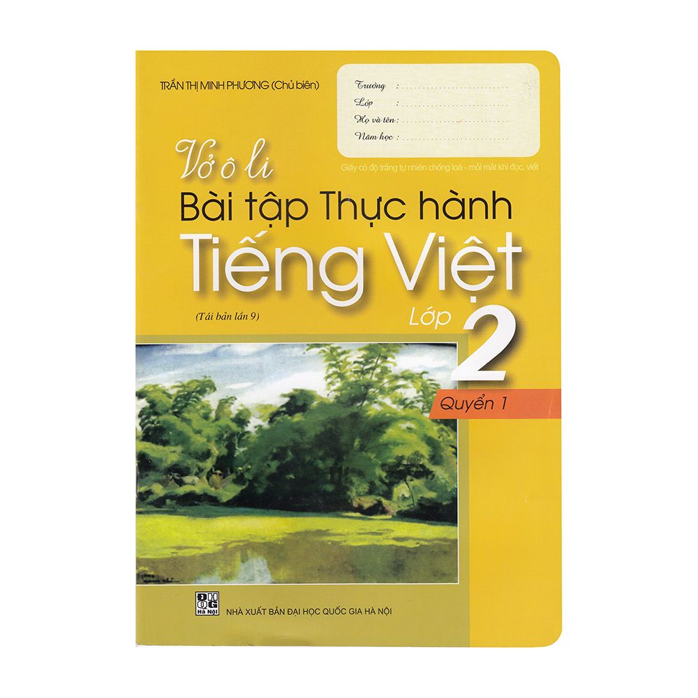  Vở Ô Li Bài Tập Thực Hành Tiếng Việt Lớp 2 - Quyển 1 (Tái Bản) 