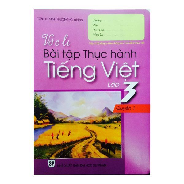  Vở Ô Li Bài Tập Thực Hành Tiếng Việt Lớp 3 - Quyển 1 