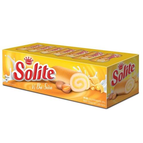  Bánh Bông Lan Cuốn Solite Kem Bơ Sữa 360gr 