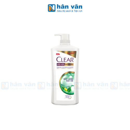  Dầu Gội Clear Mát Lạnh Bạc Hà - Chai 880g 