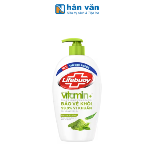  Nước Rửa Tay Lifebuoy Matcha Và Lô Hội - Chai 450G 