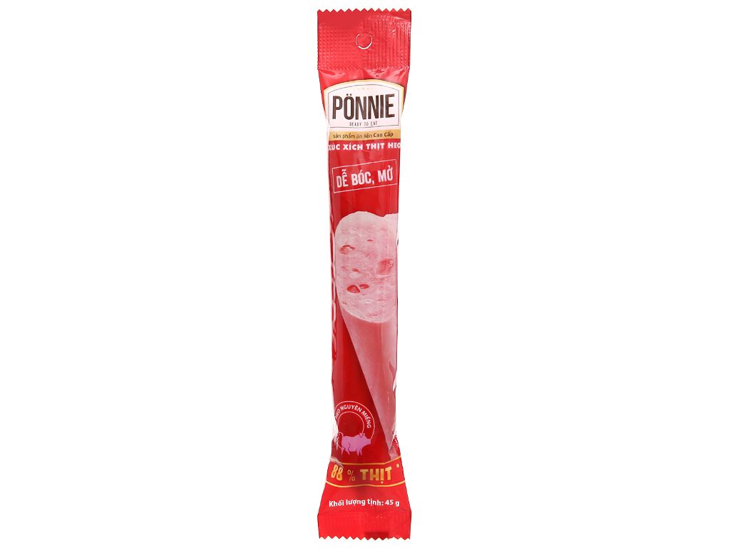  Xúc Xích Tiệt Trùng Ponnie Thịt Heo 45gr 