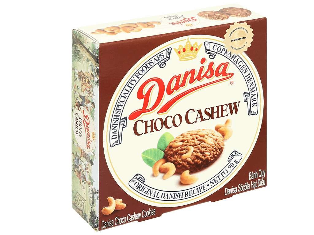 Bánh Quy Socola Hạt Điều Choco Cashew Danisa Hộp 90g