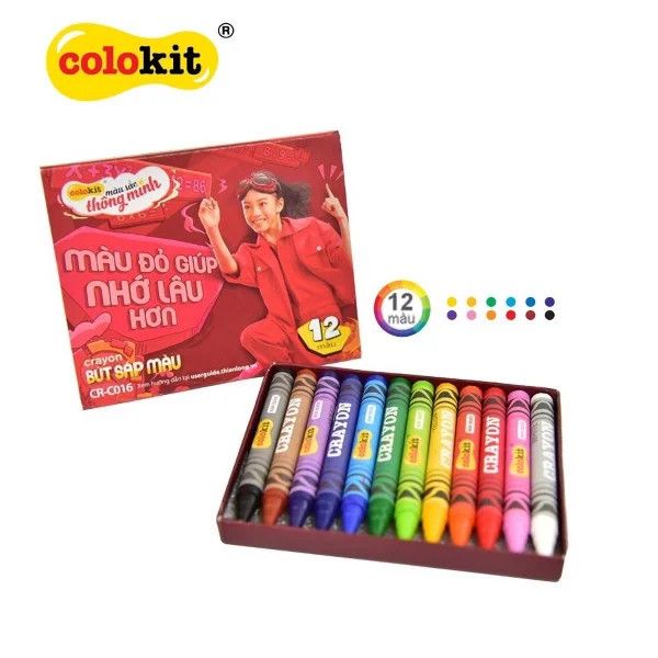  Bút Sáp Màu Colokit CR-C016 (Hộp 12 Màu) 