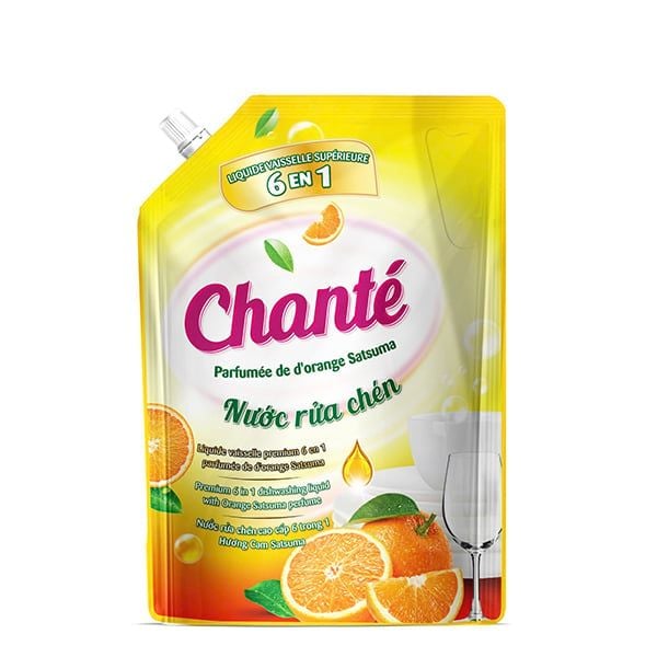  Nước Rửa Chén Chanté Hương Cam Satsuma Túi 3.2kg 