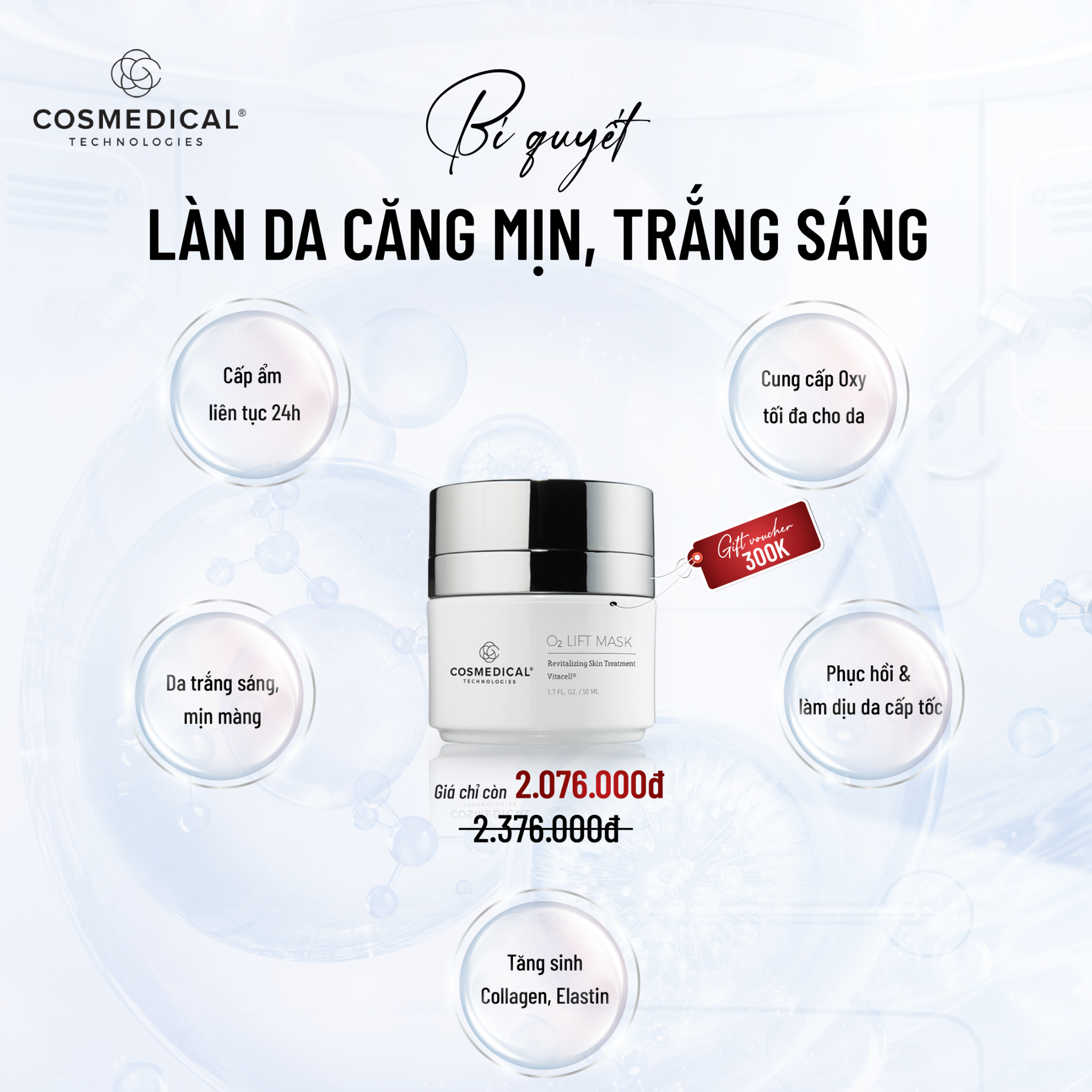  ƯU ĐÃI ĐẶC BIỆT O2 LIFT MASK 