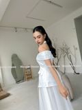  Vani Top( áo trễ vai xếp ly- KHÔNG BAO GỒM CHÂN VÁY) 