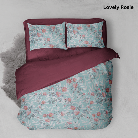  Bộ chăn ga gối Cotton hoạ tiết | 5 món | 160x200cm, 180x200cm, 200x220cm | Lovely Rosie | Mềm mịn, Mát, Thoáng khí | CGCT0016 | À Ơi Concept 