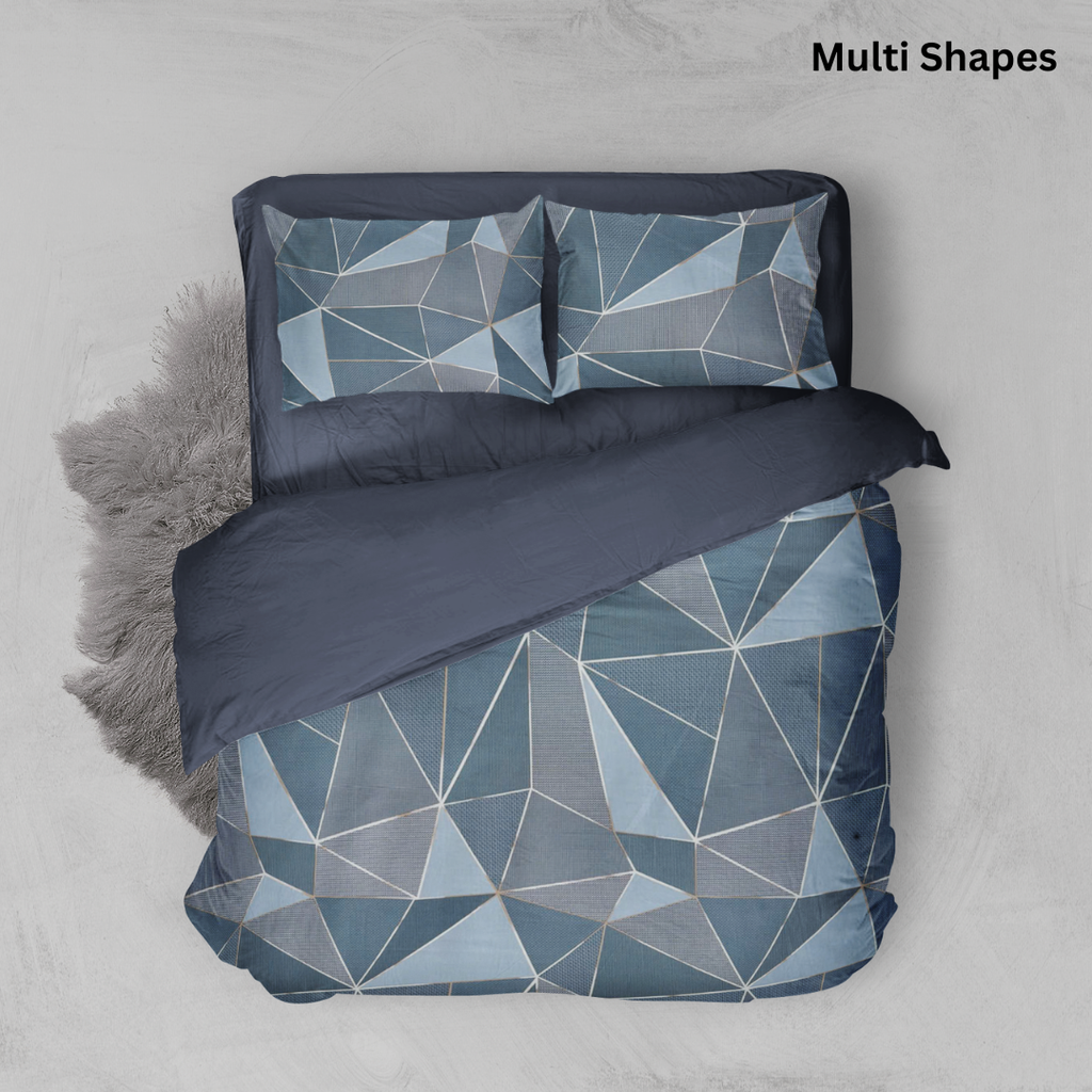 Bộ chăn ga gối Cotton hoạ tiết | 5 món | 160x200cm, 180x200cm, 200x220cm | Multi Shapes | Mềm mịn, Mát, Thoáng khí | CGCT0018 | À Ơi Concept