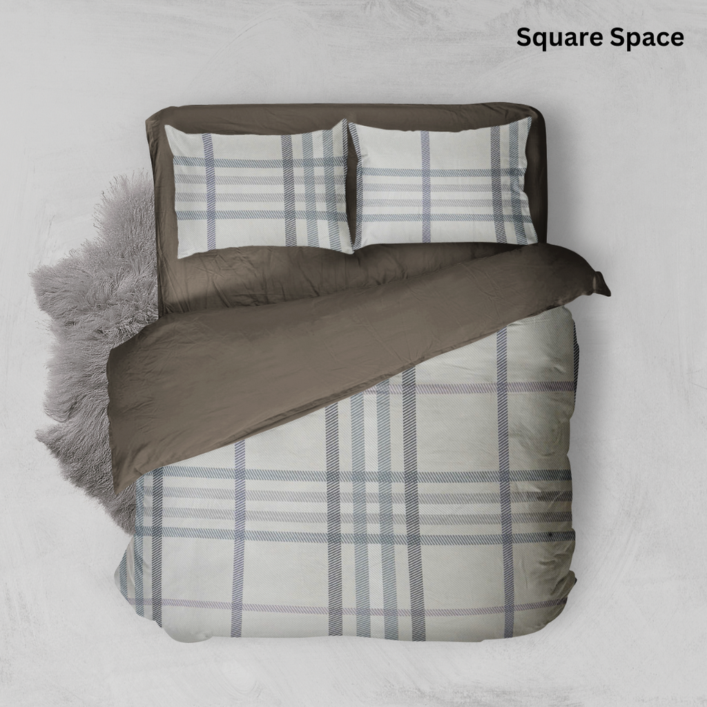 Bộ chăn ga gối Cotton hoạ tiết | 5 món | 160x200cm, 180x200cm, 200x220cm | Square Space | Mềm mịn, Mát, Thoáng khí | CGCT0021 | À Ơi Concept