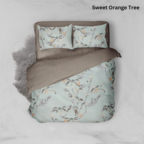  Bộ chăn ga gối Cotton hoạ tiết | 5 món | 160x200cm, 180x200cm, 200x220cm | Sweet Orange Tree | Mềm mịn, Mát, Thoáng khí | CGCT0022 | À Ơi Concept 