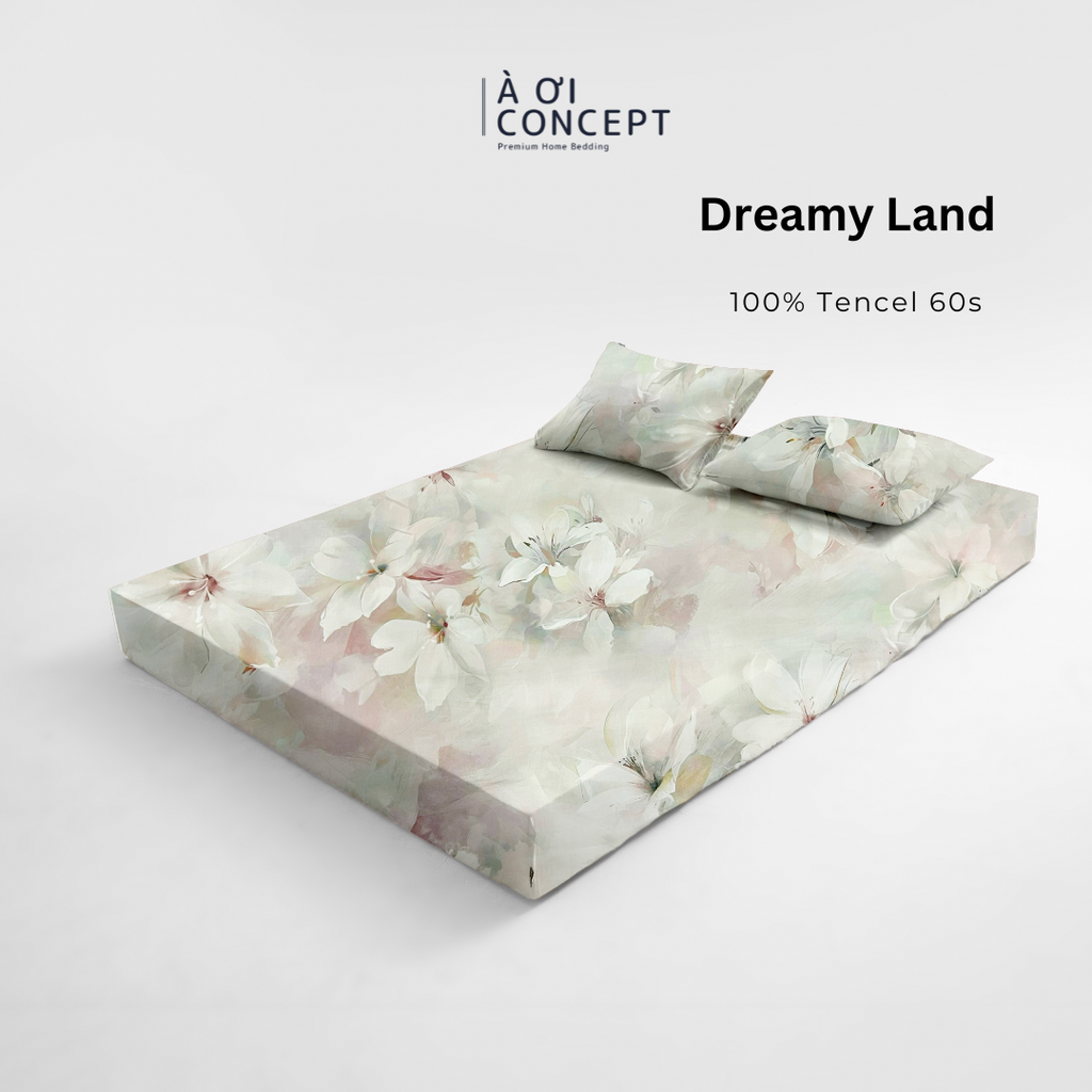Bộ ga giường & 2 vỏ gối Tencel 60s [ Dreammy Land] À ƠI CONCEPT CBTC0008