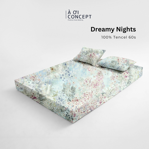  Bộ ga giường & 2 vỏ gối Tencel 60s [ Dreamy Nights] À ƠI CONCEPT CBTC0009 