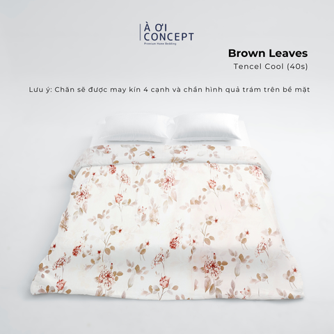  Chăn mền 4 mùa hoạ tiết | Vỏ Tencel 40s | 160x200cm, 180x200cm, 200x220cm | | Brown Leaves 