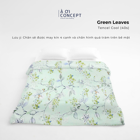  Chăn mền 4 mùa hoạ tiết | Vỏ Tencel 40s | 160x200cm, 180x200cm, 200x220cm | | Green Leaves 