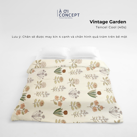  Chăn mền thu đông hoạ tiết | Vỏ Tencel 40s | 160x200cm, 180x200cm, 200x220cm | | Vintage Garden 