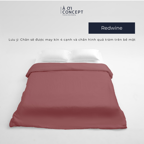  Chăn mền trơn 4 mùa | Vỏ Tencel 60s | 160x200cm, 180x200cm, 200x220cm | Red Wine 
