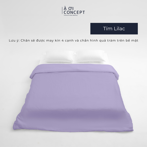  Chăn mền trơn 4 mùa | Vỏ Tencel 60s | 160x200cm, 180x200cm, 200x220cm | Tím Lilac 