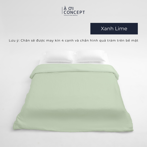  Chăn mền trơn chần bông | Vỏ Tencel 60s | 160x200cm, 180x200cm, 200x220cm | Xanh Lime 