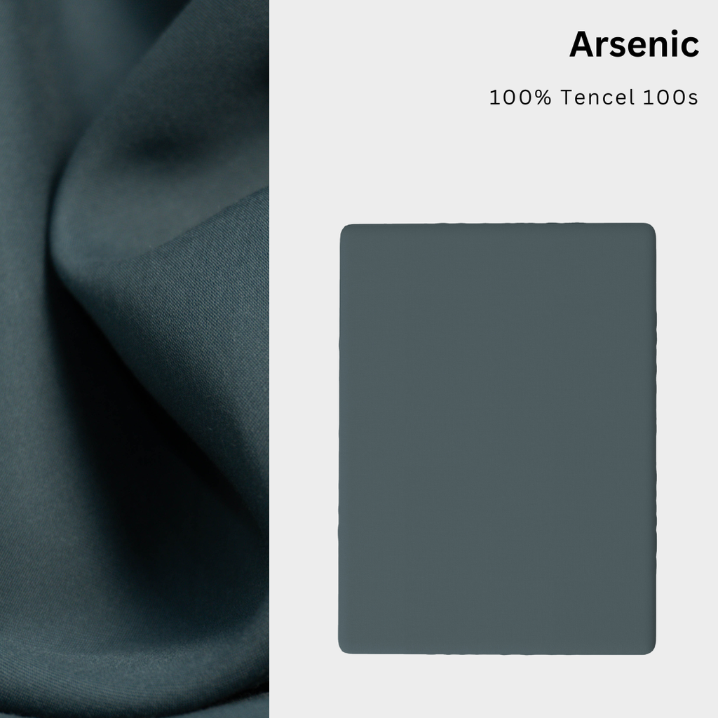 Drap giường Tencel 100s, Màu [ Arsenic] À ƠI CONCEPT DGTC0002