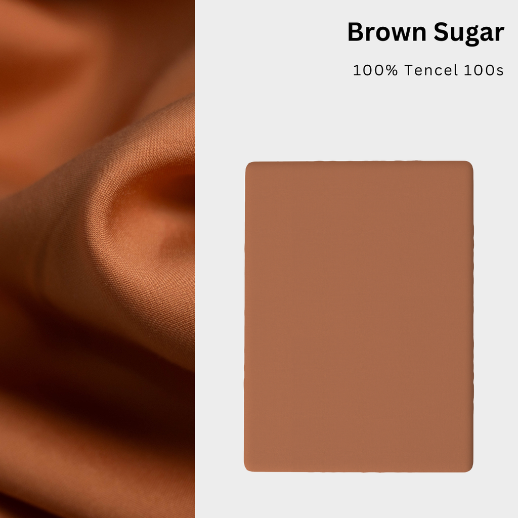 Drap giường Tencel 100s, Màu [ Brown Sugar] À ƠI CONCEPT DGTC0005