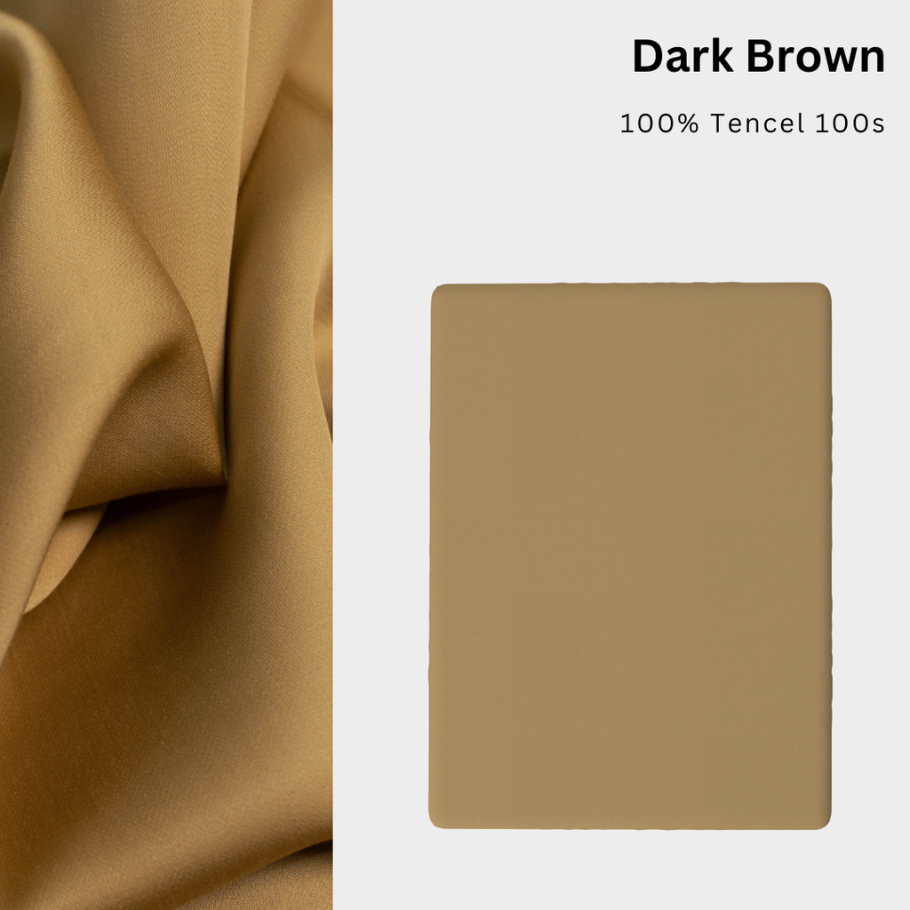Drap giường Tencel 100s, Màu [ Dark Brown] À ƠI CONCEPT DGTC0007
