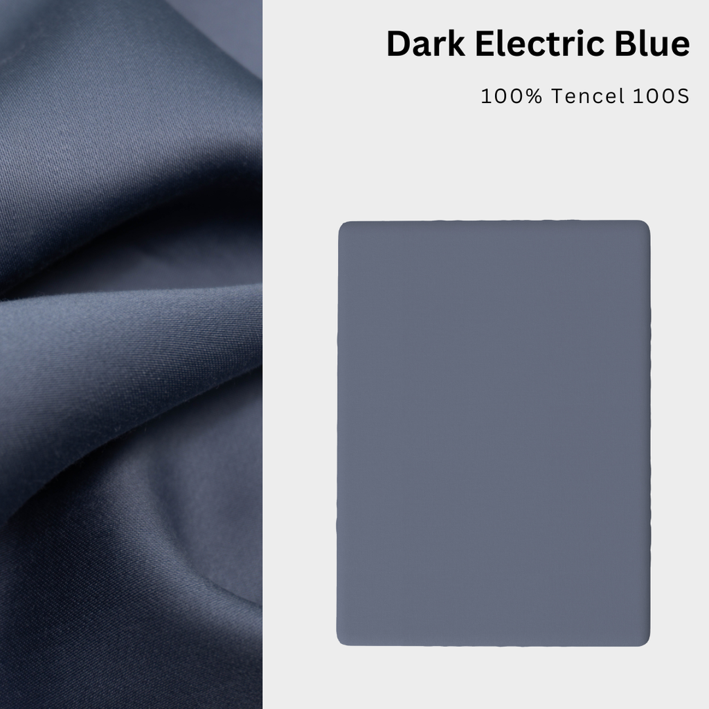 Drap giường Tencel 100s, Màu [ Dark Elictric Blue] À ƠI CONCEPT DGTC0008