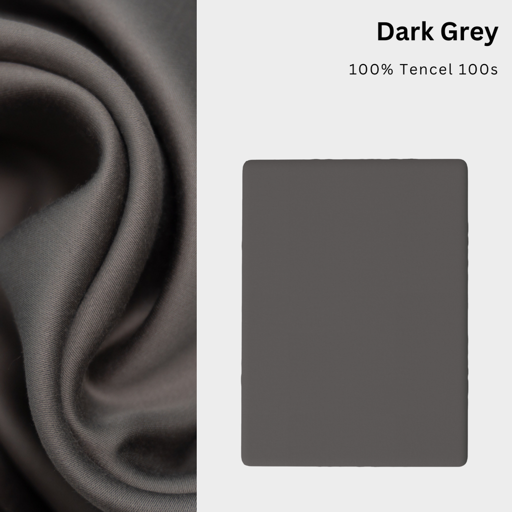 Drap giường Tencel 100s, Màu [ Dark Grey] À ƠI CONCEPT DGTC0009