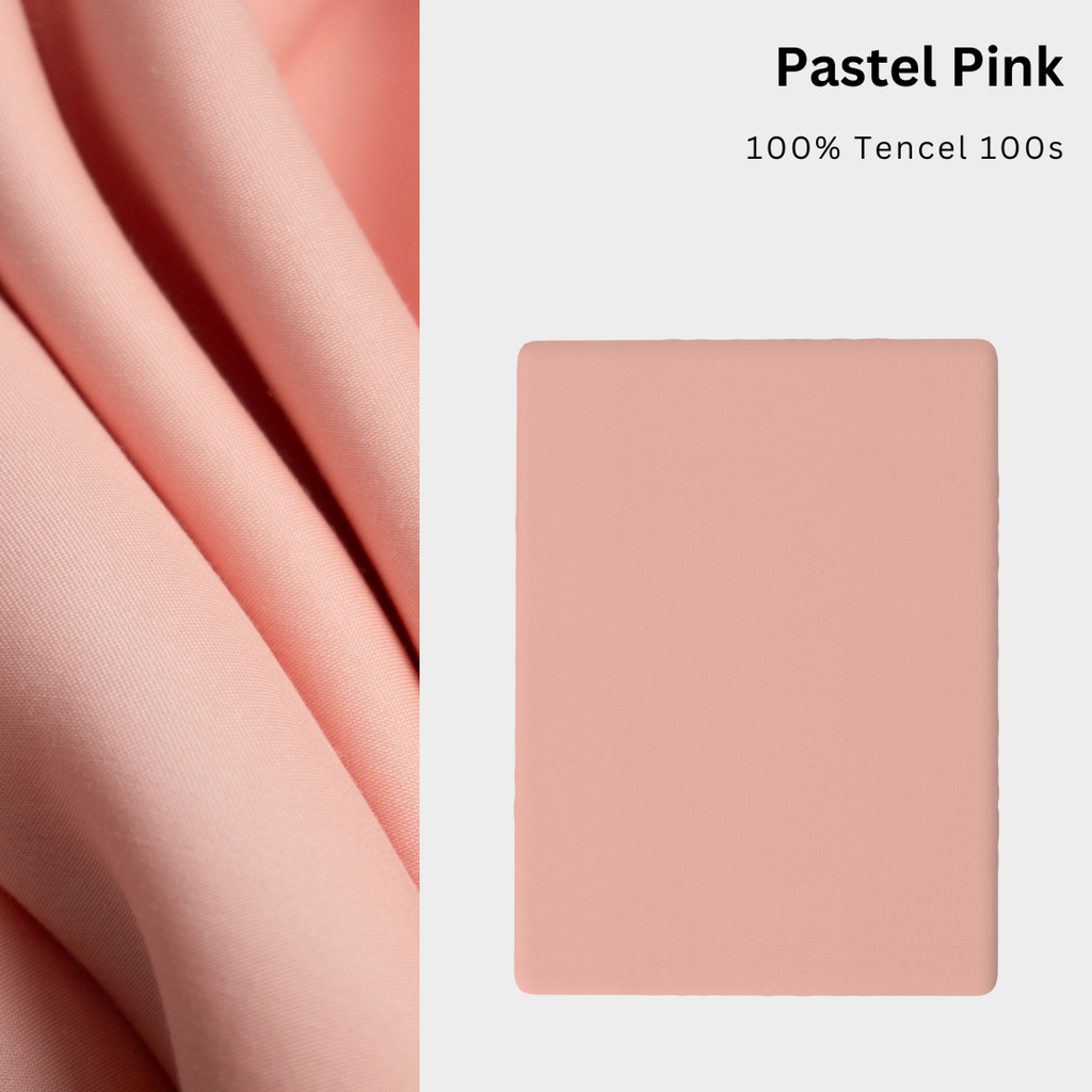 Drap giường Tencel 100s, Màu [ Pastel Pink] À ƠI CONCEPT DGTC0015