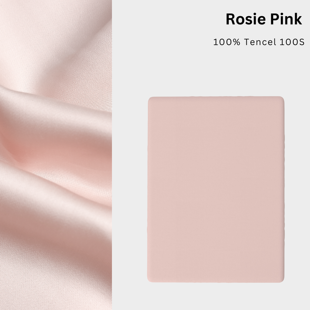Drap giường Tencel 100s, Màu [ Rosie Pink] À ƠI CONCEPT DGTC0017