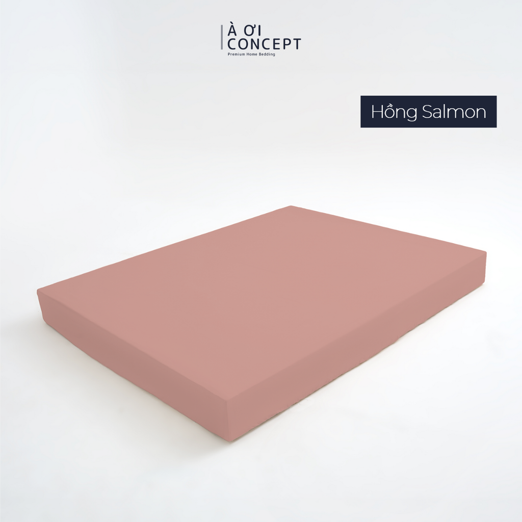 Drap giường Trơn Tencel 60s, Màu [ Hồng Salmon]