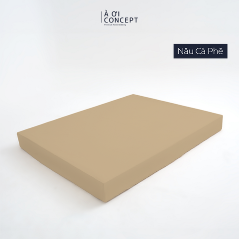  Drap giường Trơn Tencel 60s, Màu [ Nâu cà phê] 