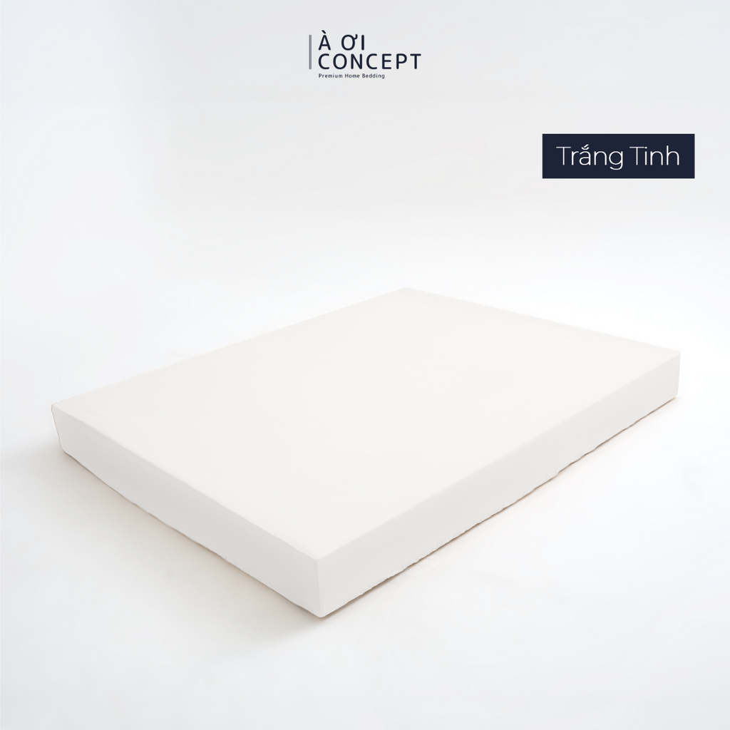 Drap giường Trơn Tencel 60s, Màu [ Trắng Tinh] À ƠI CONCEPT DGTC0034