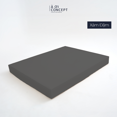  Drap giường Trơn Tencel 60s, Màu [ Xám Đậm] 