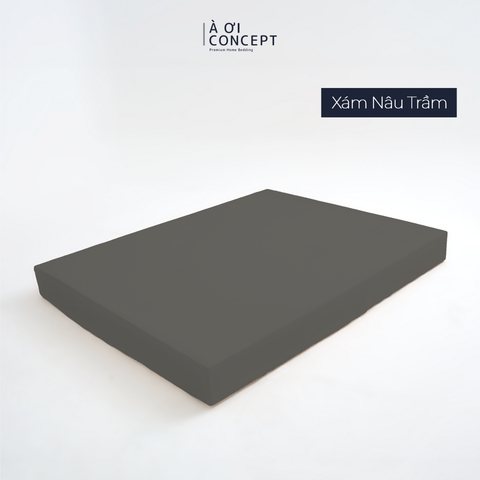  Drap giường Trơn Tencel 60s, Màu [ Xám Nâu Trầm] 