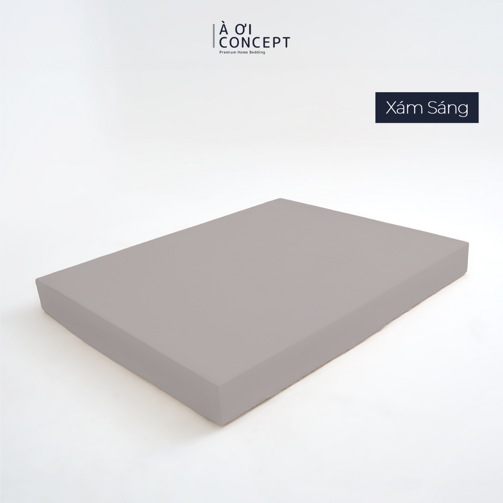 Drap giường Trơn Tencel 60s, Màu [ Xám Sáng] À ƠI CONCEPT DGTC0040
