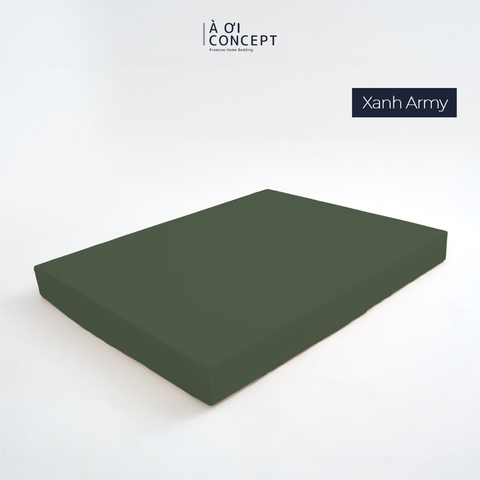  Drap giường Trơn Tencel 60s, Màu [ Xanh Army] 