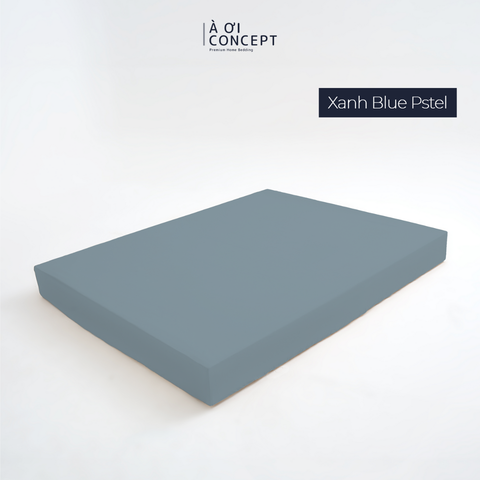  Drap giường Trơn Tencel 60s, Màu [ Xanh Blue Pastel] 