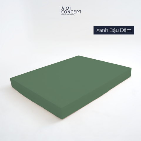  Drap giường Trơn Tencel 60s, Màu [ Xanh Đậu Đậm] 