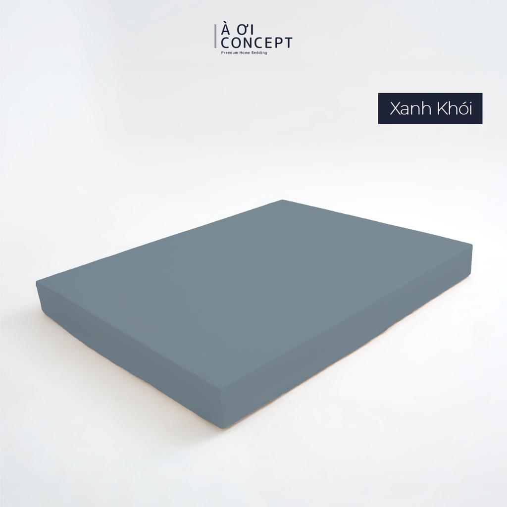 Drap giường Trơn Tencel 60s, Màu [ Xanh Khói] À ƠI CONCEPT DGTC0047