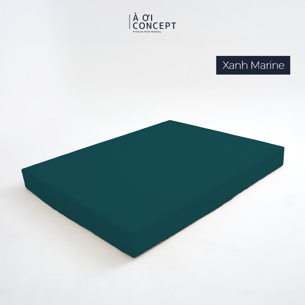 Drap giường Trơn Tencel 60s, Màu [ Xanh Marine] À ƠI CONCEPT DGTC0050