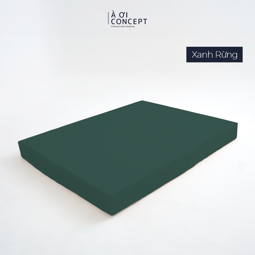Drap giường Trơn Tencel 60s, Màu [ Xanh Rừng] À ƠI CONCEPT DGTC0055