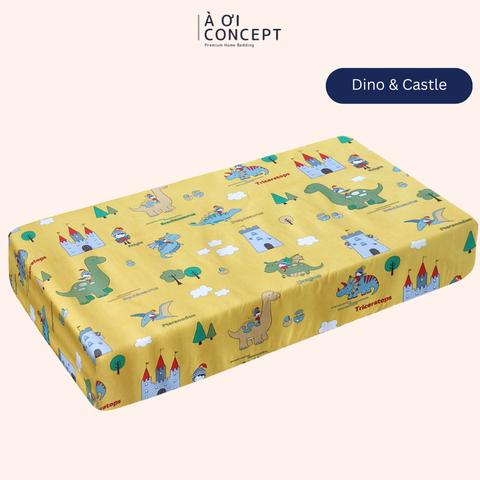  Ga giường cho bé Cotton, Họa tiết [ Dino & Castle] 