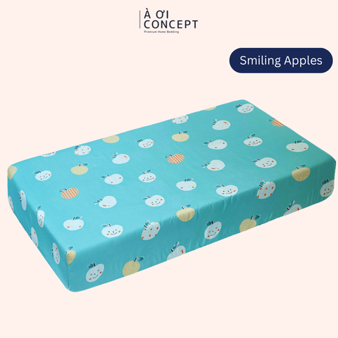  Ga giường cho bé Cotton, Họa tiết [ Smiling Apples] 