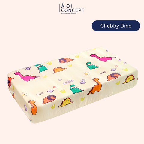  Ga giường cho bé Tencel 60s, Họa tiết [ Chubby Dino] 